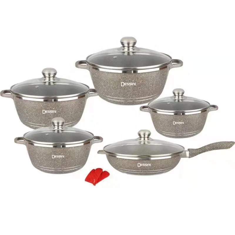 Wholesale high quality family kitchen custom cooking non stick enamel cast iron cookware set