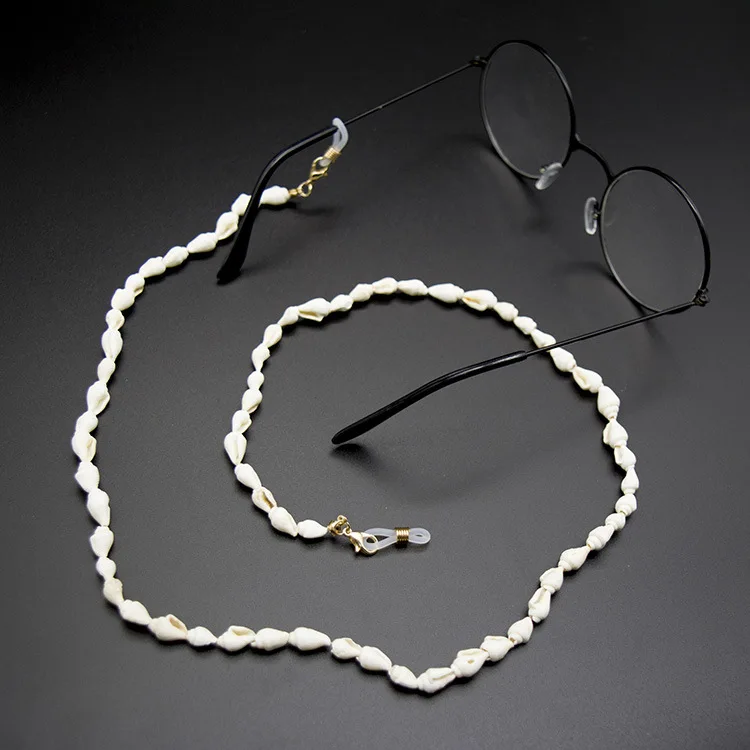 Fashion Womens Reading Glasses Chain Black Shell Sunglasses Holder Neck Strap Rope Ornaments Necklace Accessories