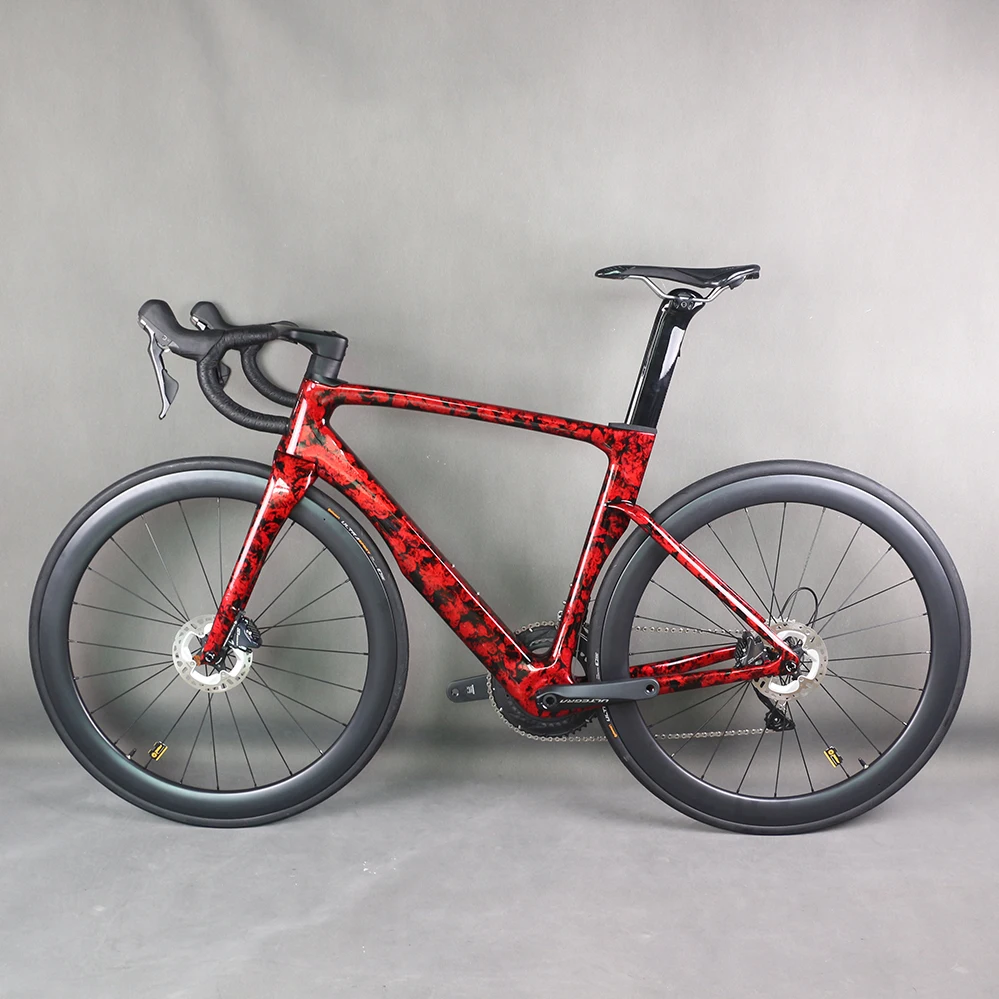 TANTAN Complete bike Full Hidden Cable Disc Brake Road bicycle ultegra R8020 Groupset Carbon frame bicycle part Paint TT-X36