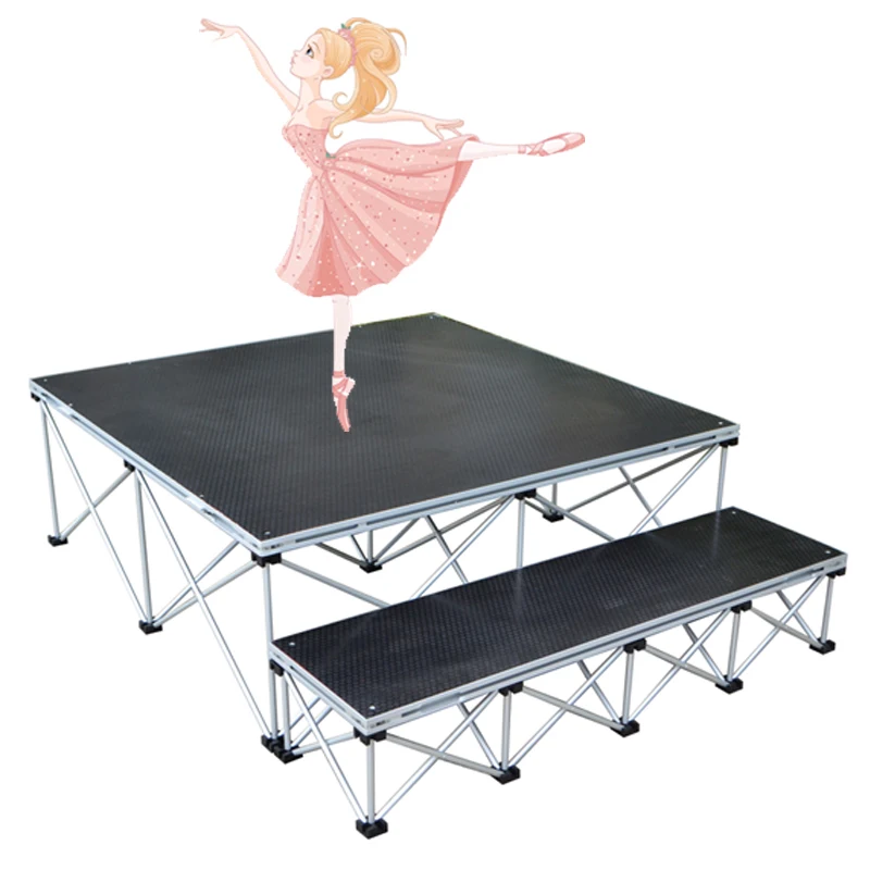 kkmark indoor Portable Drum display Quickly Assemble event Intelligent Modular smart Stage Platform with Riser