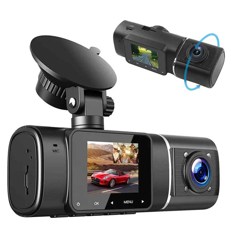 Hot selling Full HD 1.5-inch Mini 1080p Car DVR Dashcam 360 Rotating Lens Camera Recorder Android USB Interface