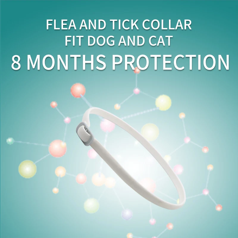 OEM Flea and Tick Collar for dogs No Deet Essential Oils Based 8 Moths Pets Dogs Protection