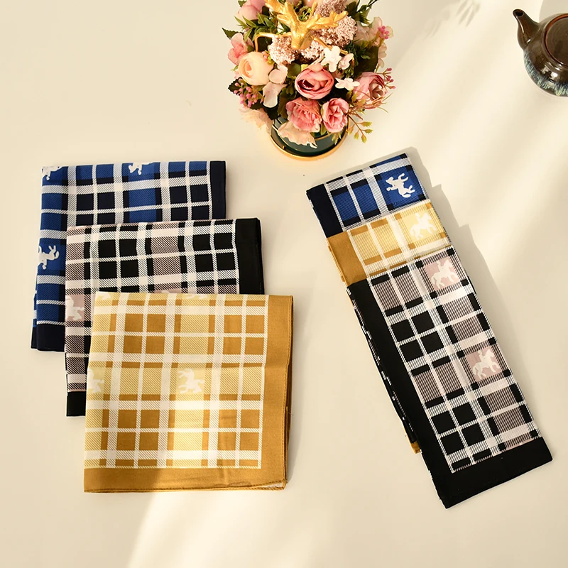 Лидер продаж, мужской окрашенный носовой платок из 100% хлопка в подарочной упаковке