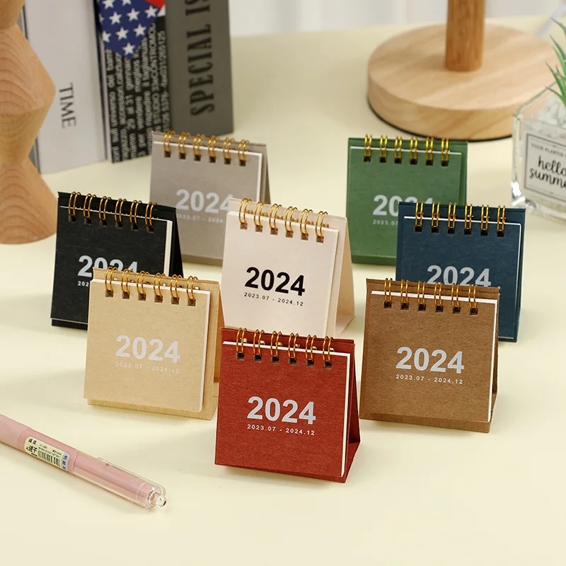 2024 mini Calendar Schedule Planner Table Desk multicolor Calendars