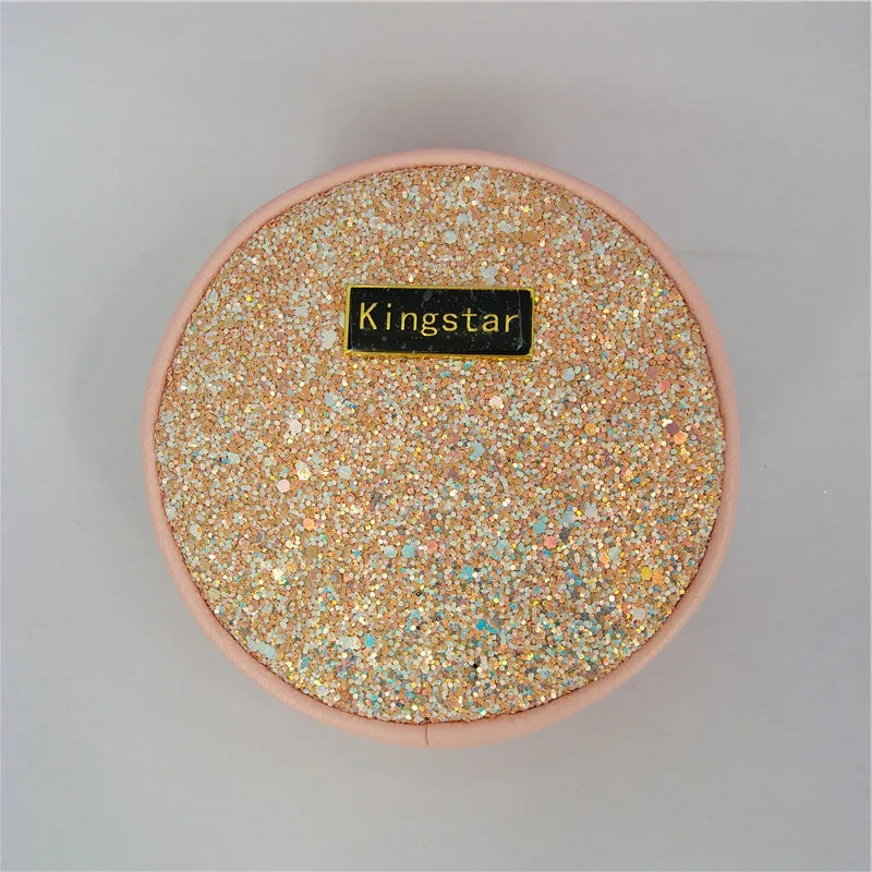 New Trend Round Cosmetic Bag ladies Key Chain Bag Women Lipsticks Makeup Box Storage Cosmetic Bag Glitter