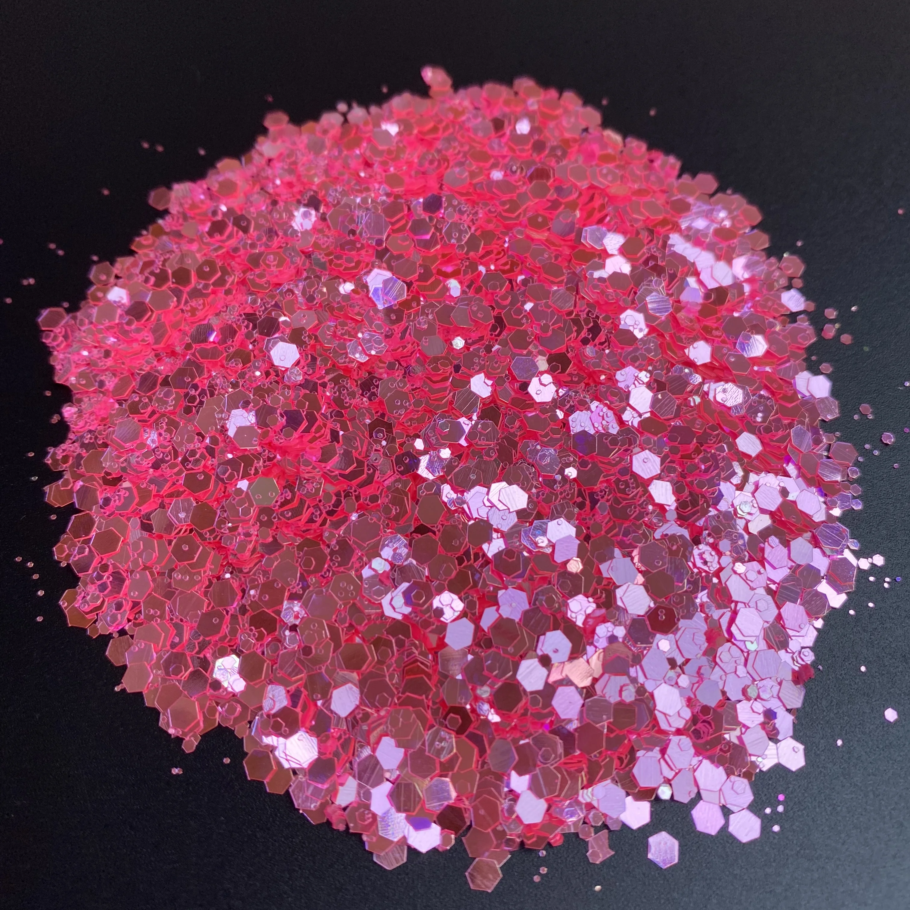 Wholesale Holographic Fluorescent Mix Glitter Bulk Chunky Glitter For Epoxy Resin Tumbler