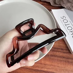 Custom Logo Olive Green Plastic Resin Large Hair Claw Clip Women Hair Accessories 12.8cm Big Claw Clamp For Women Thick Hair