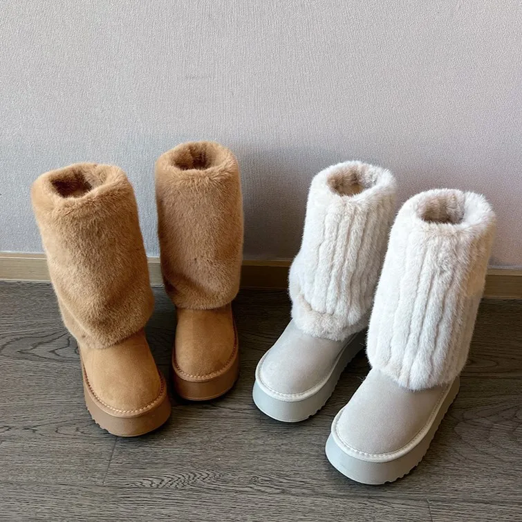 Wholesale ODM winter warm women cotton shoes velvet flat bottom short boots waterproof snow boots