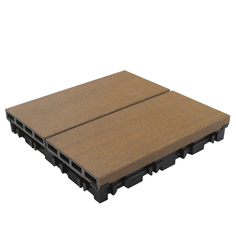 Free maintenance Co-extrusion extruded Plus Composite 300*300MM diy interlocking wpc tile  wpc decking tiles for outdoor