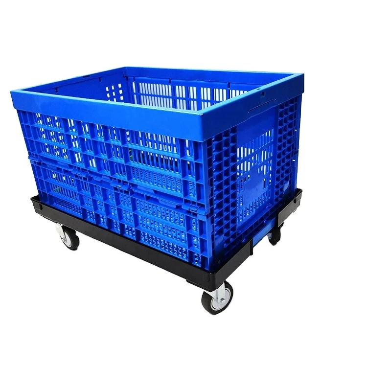 Collapsible plastic crate customized, recyclable plastic folding crate