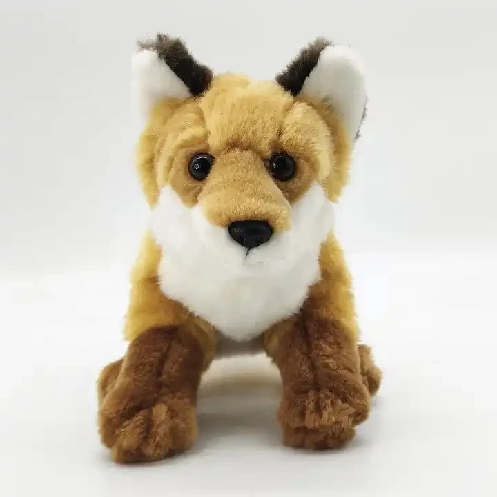 Custom Cute Plush Fox Toy  Lifelike Soft Stuffed Animal Toy Plush Fox