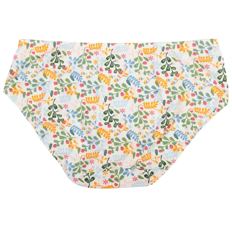 Accept custom printed breathable organic cotton cute kids child underwear girl