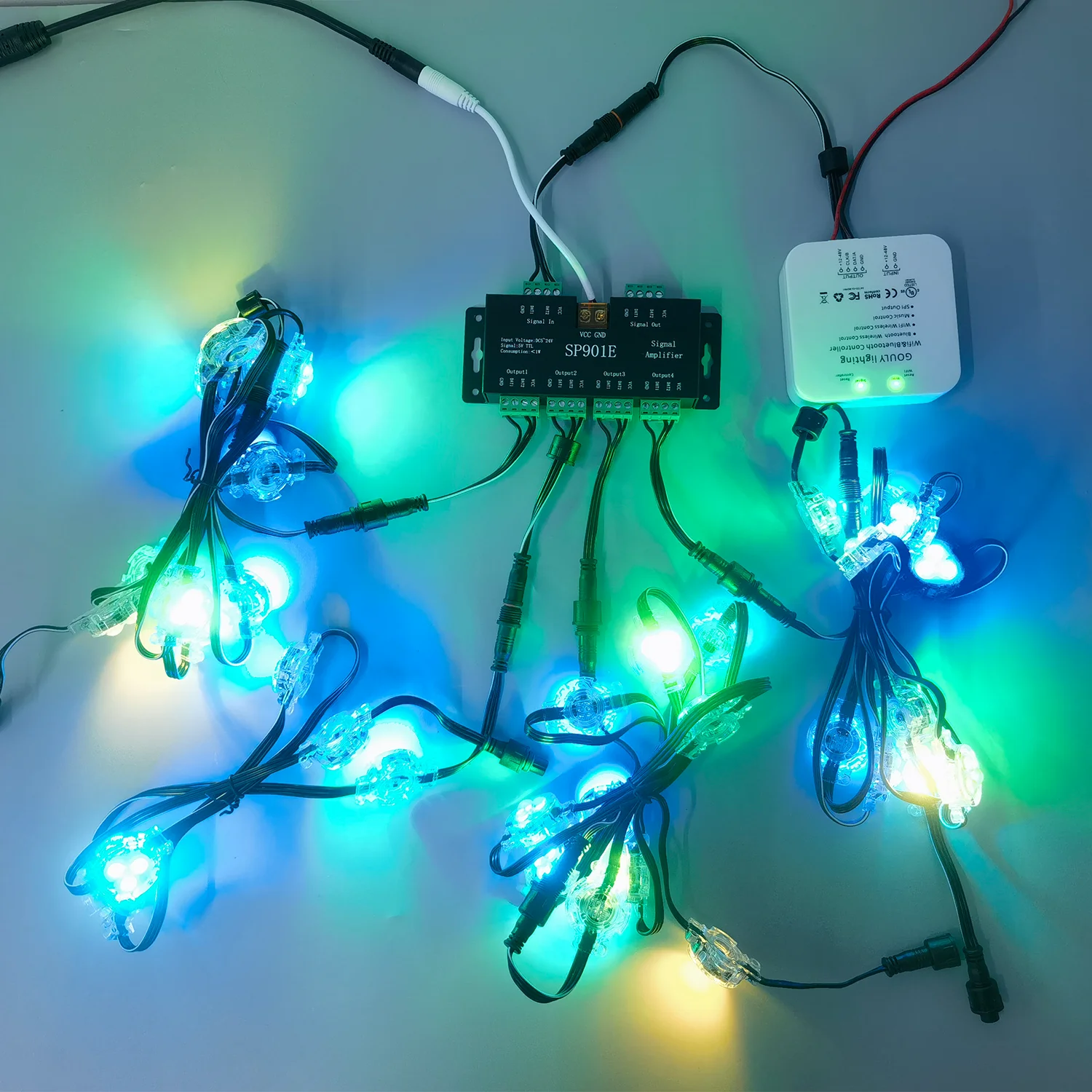Led 360w Rgb Chasing SP901E controller Rgb Pixels Led Amplifier sp901e WS2812 Ws2811 Amplifier