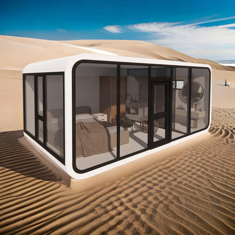 China Modern 2 Story Modular Steel Structure Mini  Apple Cabin for Hotels Villas or Personal Use  With Bath