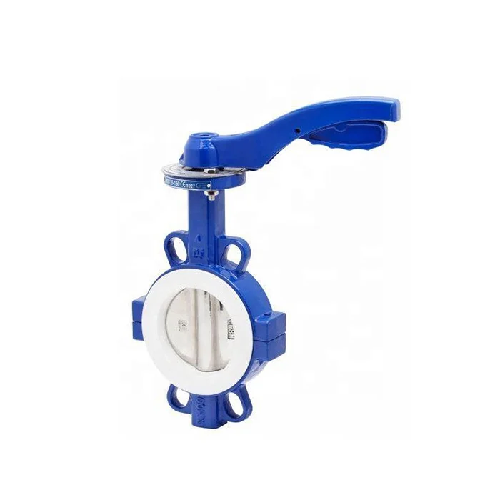 
astm a216 wcb casting steel PTFE lined wafer type butterfly valve ggg40 