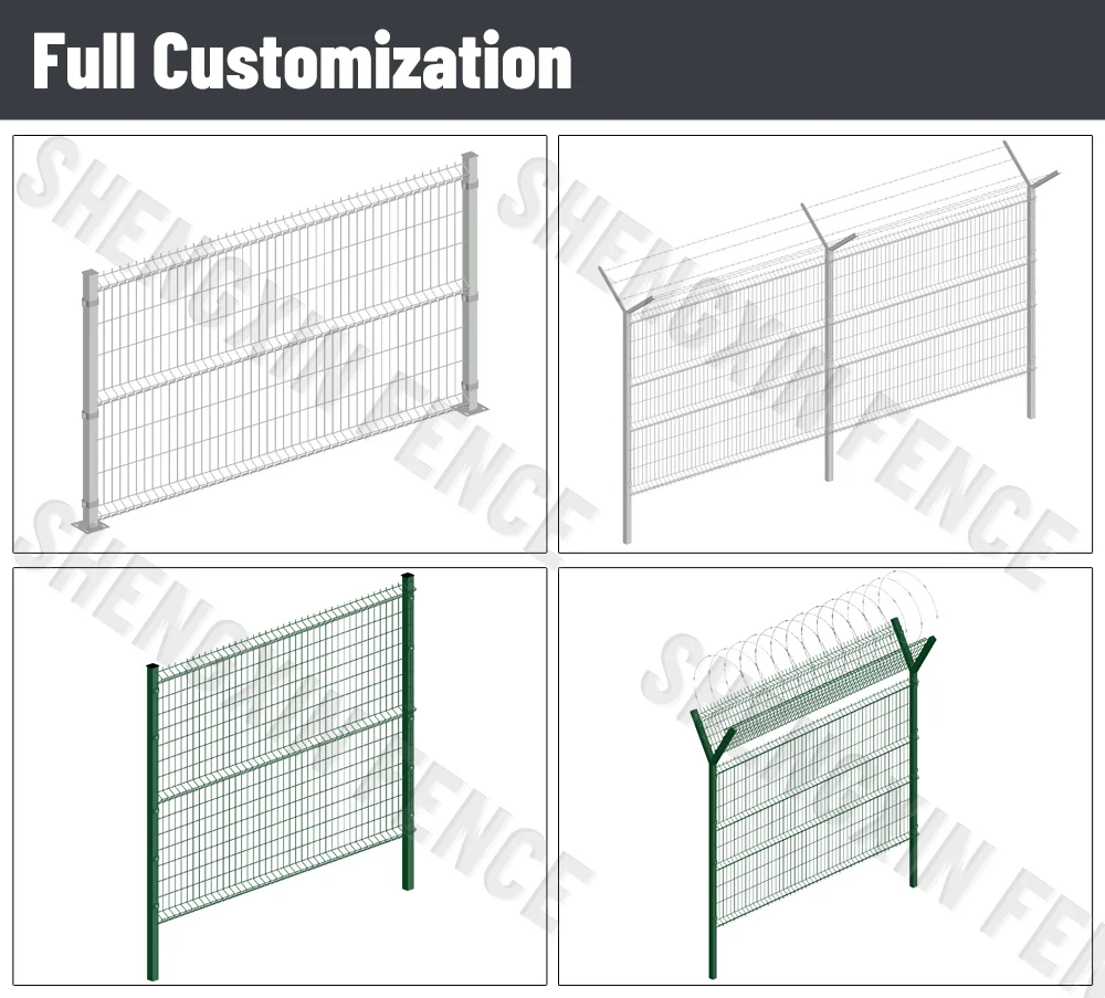 Powder Coated 3D Wire Fence Panel Factory Supply Welded Wire Mesh Fence