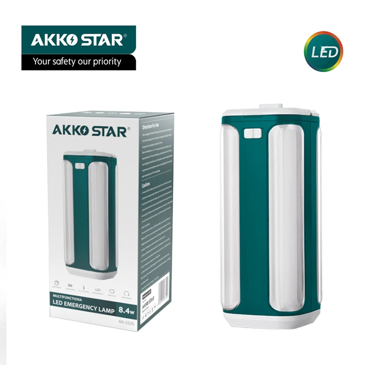 AKKOSTAR 2021 новый 2400 мАч USB порт для зарядки литиевая батарея 84 светодиодный аварийный свет 8.4 Вт