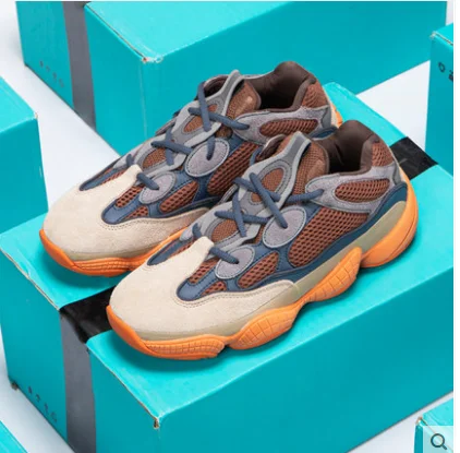 New Design Original High Quality Genuine Leather Yeezy 500 Style Cool Fashion Sneakers Yeezys Shoes casual walking style shoes