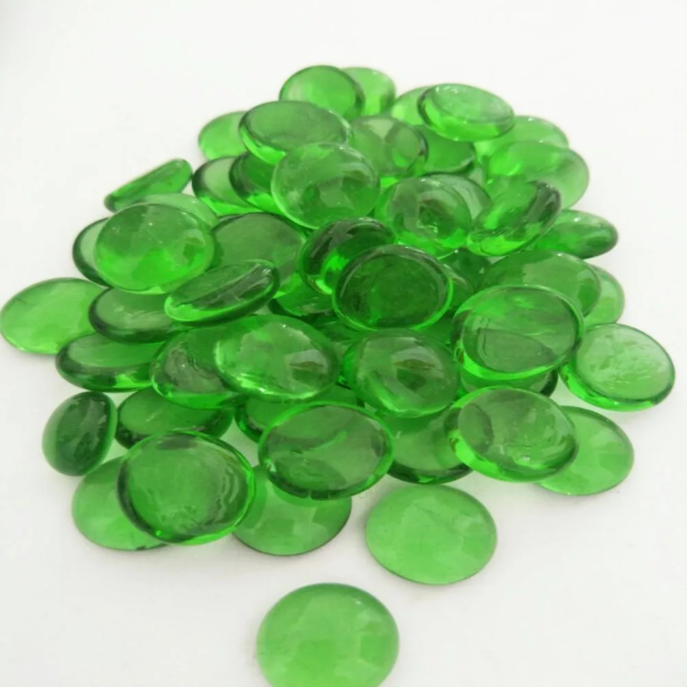 Оптовая продажа, Китай, высокое качество, декоративная ваза, наполнитель для аквариума, плоская стеклянная галька