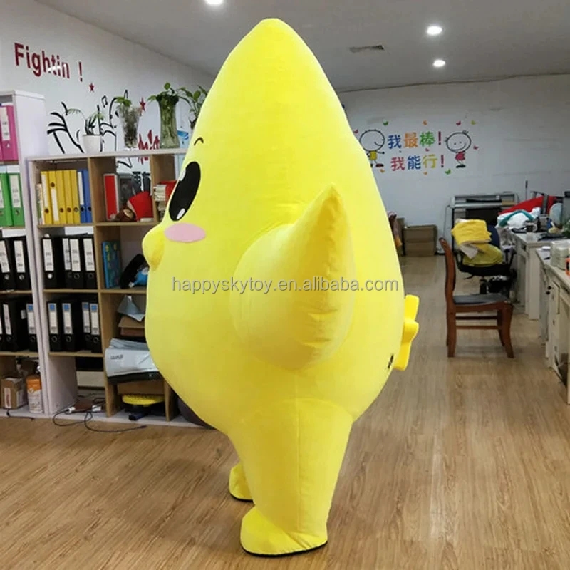 Super Cute Fat Star Mascot Costume for Commercial Walking Performance Yellow Star Character Inflatable Mascot Costume
