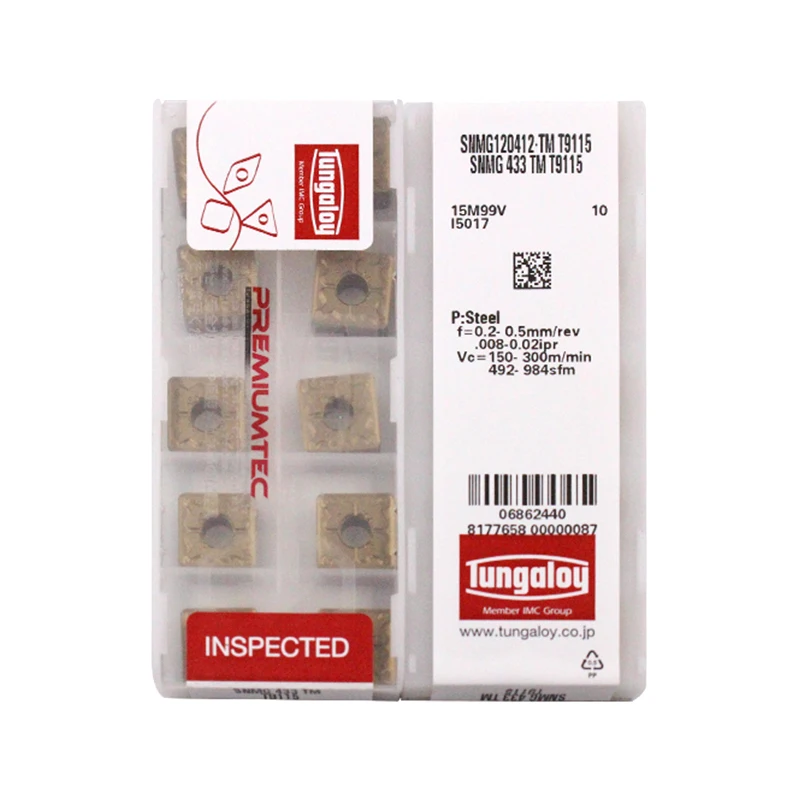 SNMG120412-TM T9115 100% Original TUNGALOY Carbide Insert with the Best Quality 10pcs/lot TOP SALE
