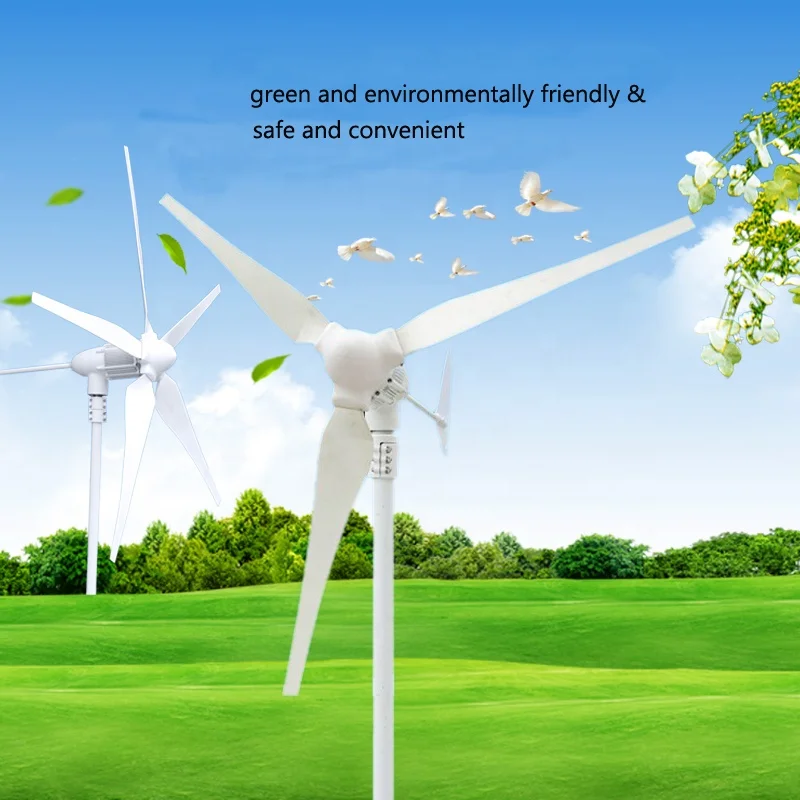 Wind Generator 600W 12V/24V/48V 3 Blades/5 Blades Wind Solar Charge Controller Small Wind Power Turbine Generator