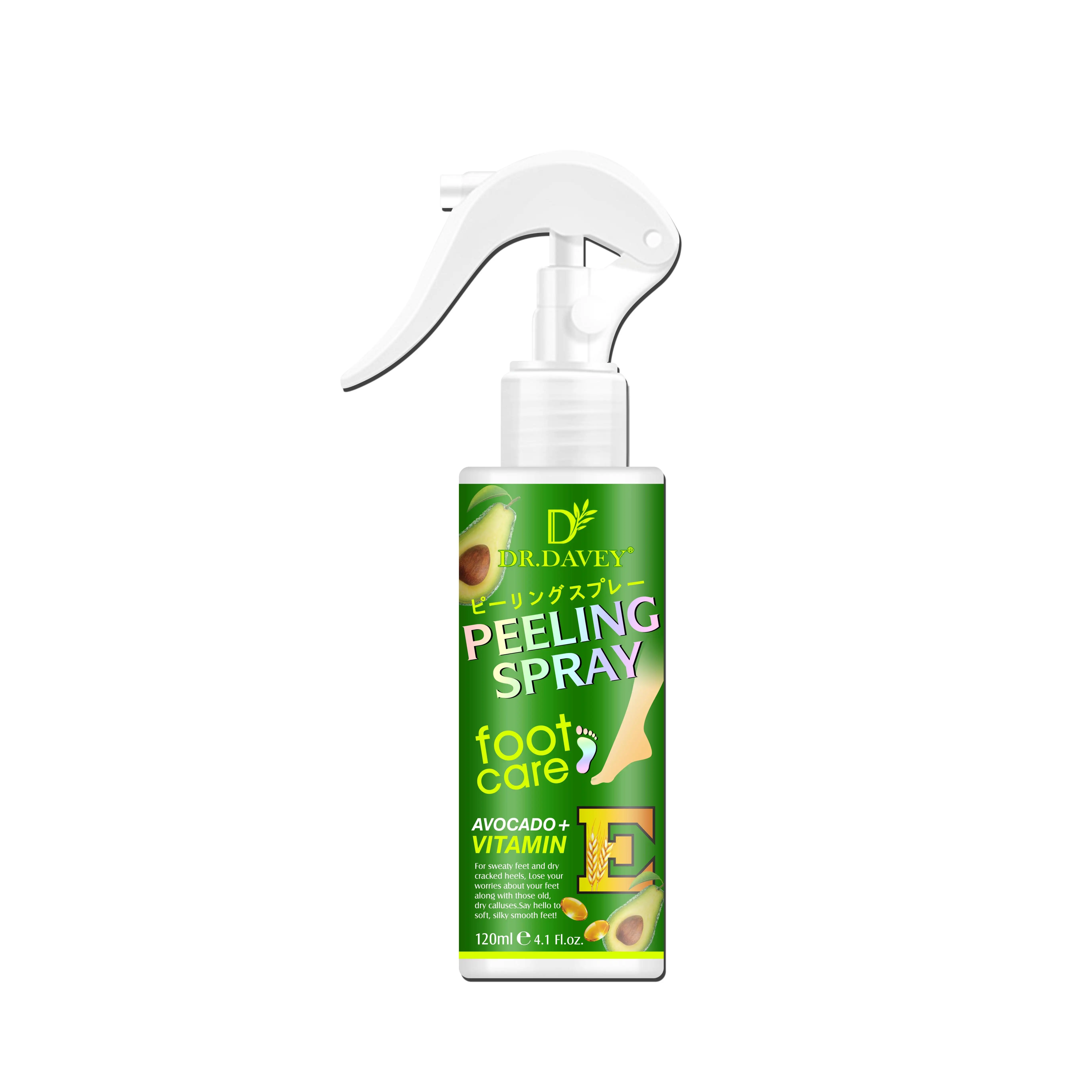 DR.DAVEY avocado and vitamin e foot care peeling spray for sweaty feet and dry cracked heels,silky smooth feet