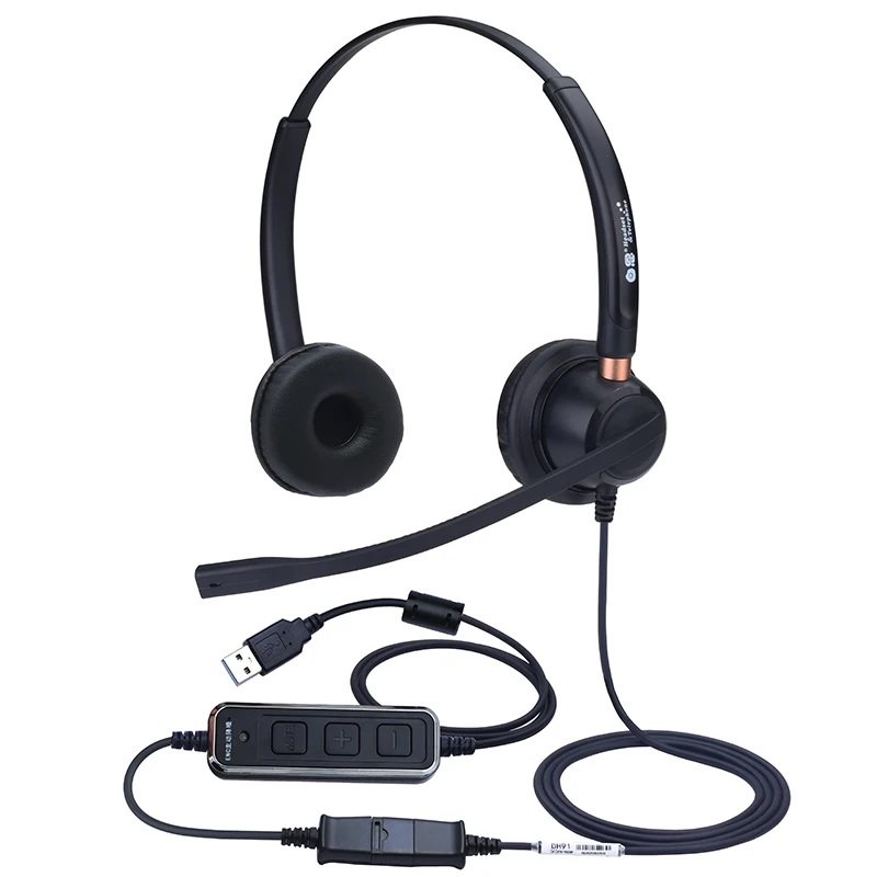 
Dh91D call center USB active noise reduction computer network telephone headset Plantronics QD connection adjustable volume mute 