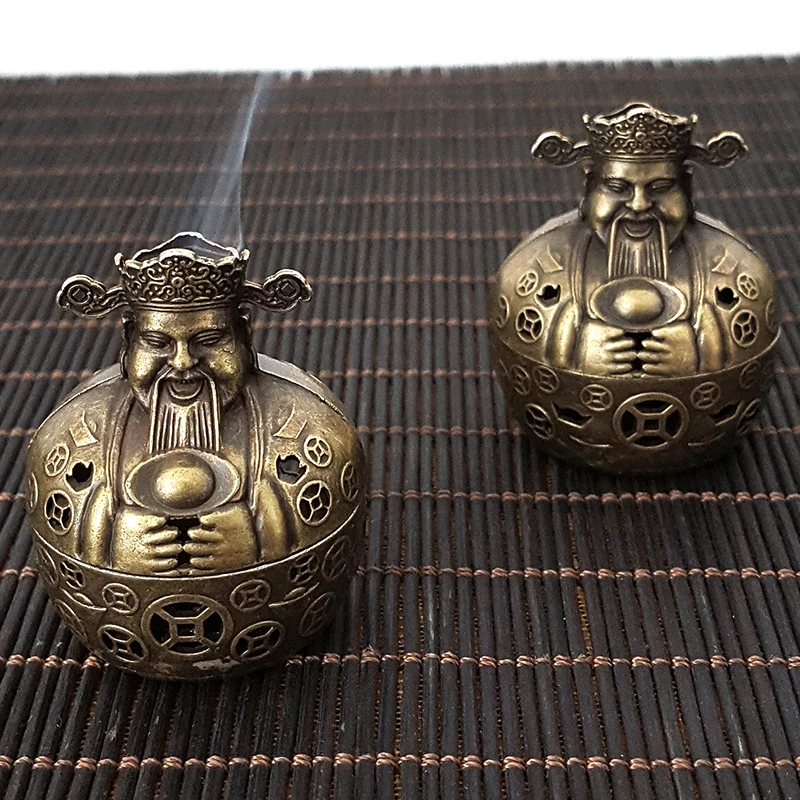 The God of Wealth Incense Sticks Holder Plate Healing Incense Burner Holder Censer Rack Table Supplies Incense Stand Ash Catcher