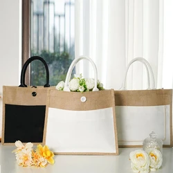 Sympathybag Jute Bag With Handle Tote Bag Linen Shopping Bag