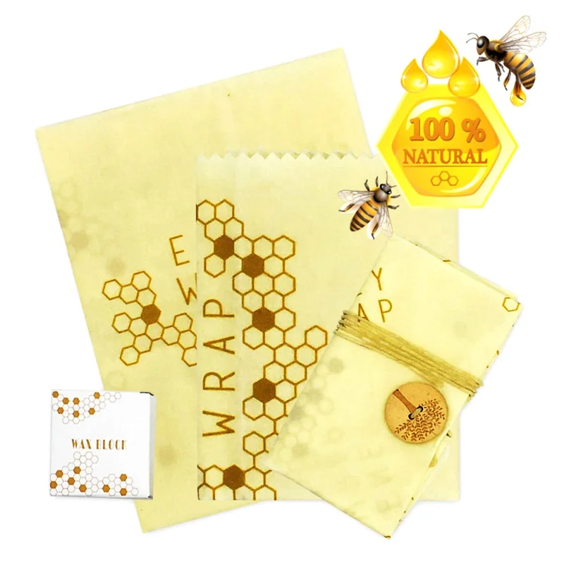 Greaseproof eco friendly Reusable Beeswax Food Wraps