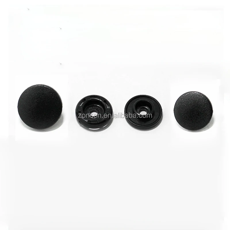 14.1mm KAM Round Matt White or Black Snap Fasteners T8 Plastic Snaps Press Button for Baby Clothes