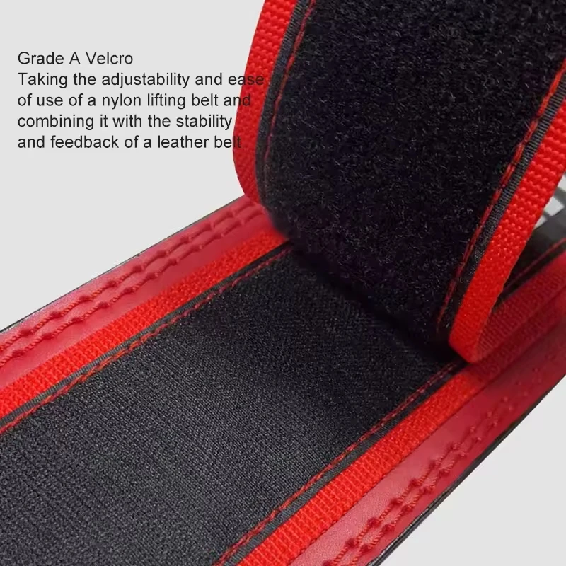 Custom New materials Steel Self-Locking Buckle High Quality Powerlifting Gym Belt Fitness Safety Leather Weight Lifting Belt