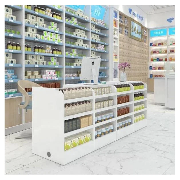 YSshelves wood convenience store cash table cabinet grocery cashier checkout counter
