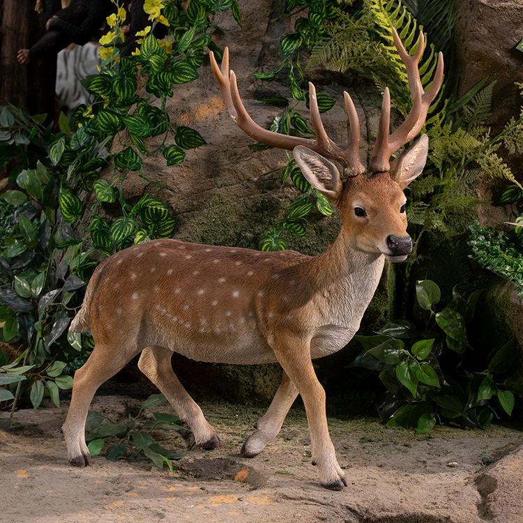 Outdoor Garden resin deer decorative sculpture realistic animal statue home decor