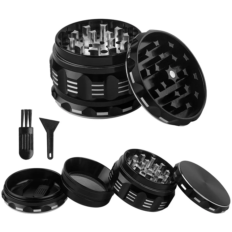 Wholesale Custom Logo 63mm New Crusher Metal Smoking Accessories Herb Grinder