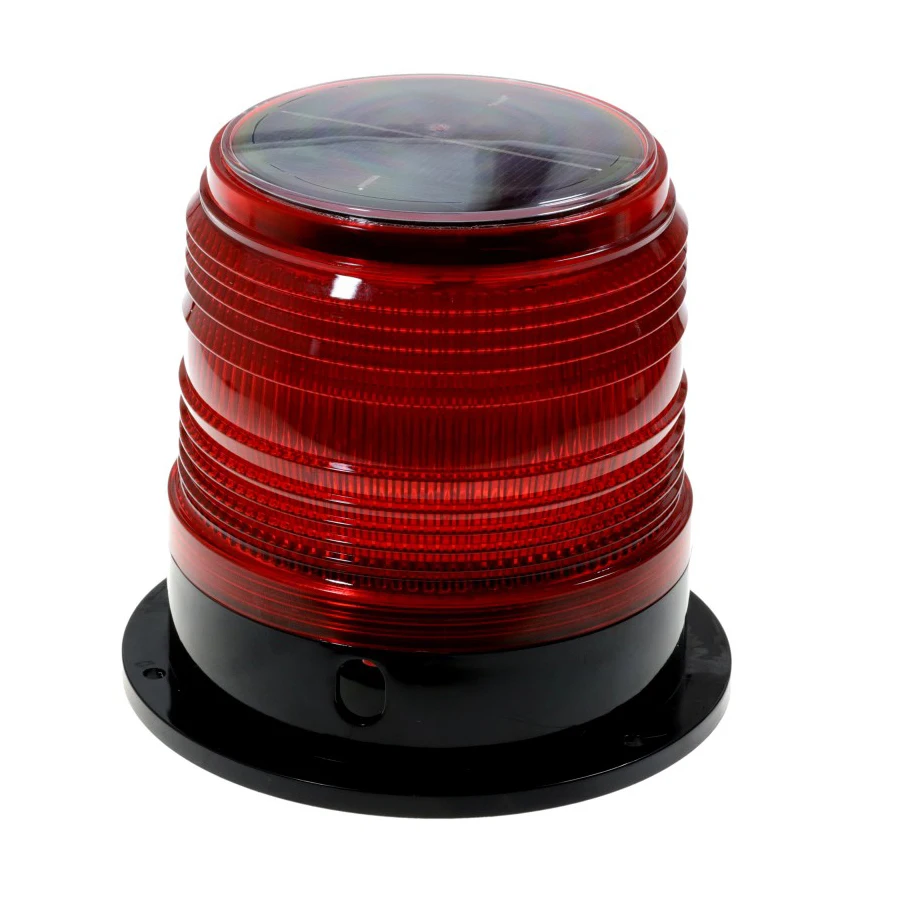 Solar Powered Strobe Rotating LED Beacon Warning Safety Obstacle Flashing Strobe Light Solar Aviation Aircraft Obstruction Light