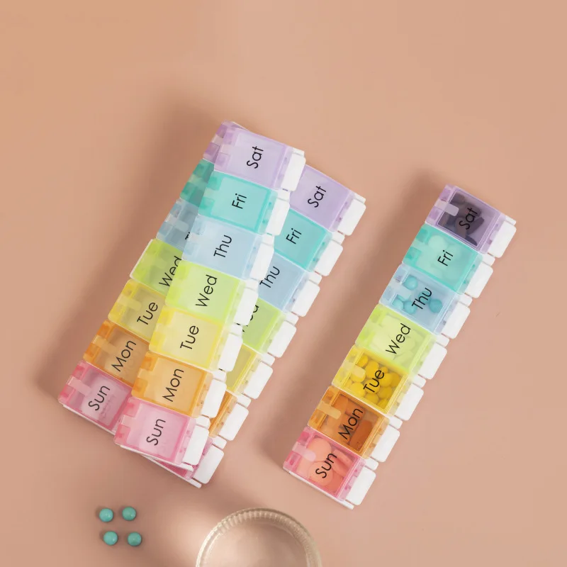 Nx Household Hot Sale Medicine Pill Box Pill Case Plastic Medicine Case Single Pill Boxes Medicine Storage Box Organizer