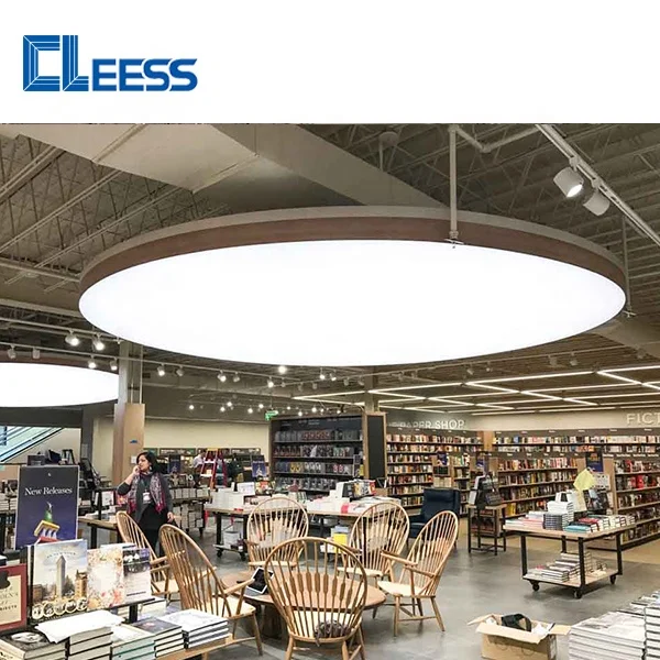 Tension Fabric Illuminated Ceiling Suspended Round SEG Led Light Box Aluminium Alloy Poster Frameless Lightbox