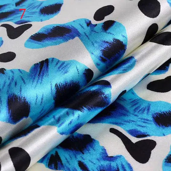 Custom Digital Printing leopard print Satin Silk Fabric For Women Clothing