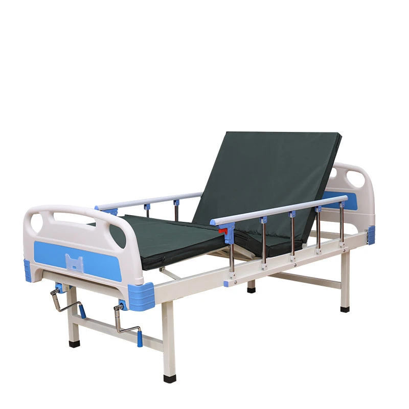 Manufacturers Wholesale Cheap Manual Medical Bed 2 Crank Two Function Treatment Bed Hospital Nursing Bed