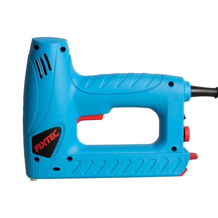 FIXTEC 100PCS Staple 80PCS Nail Impact Adjustable Electric Nailer Stapler Gun