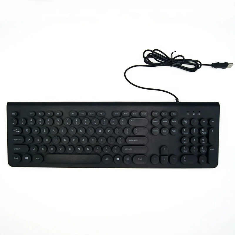 cute colorful keycaps design chocolate keys usb wired oem keyboard