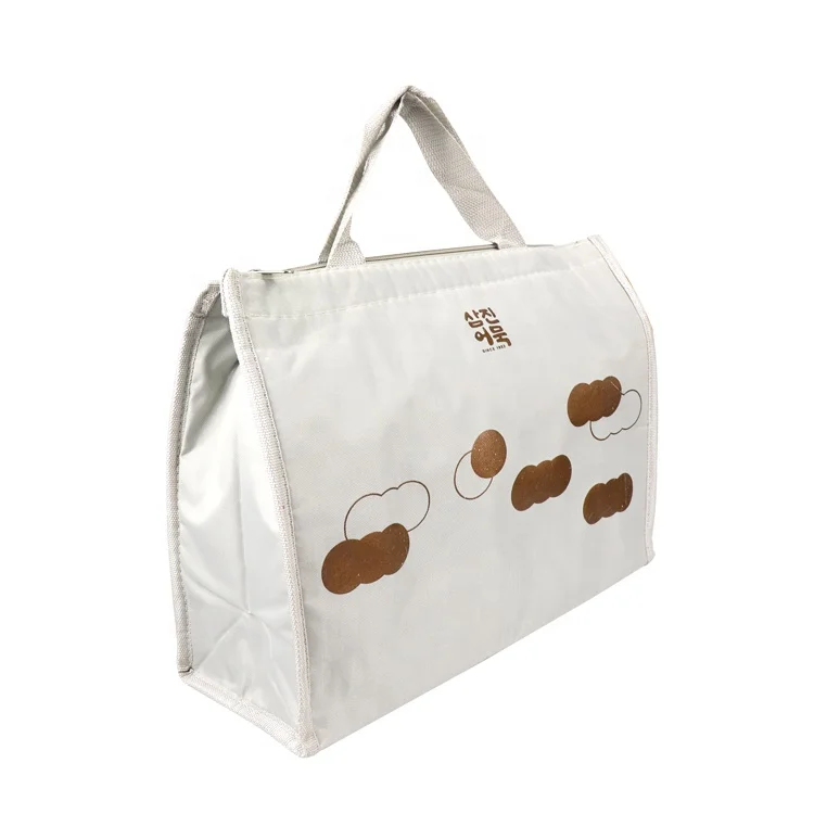 
Fashion korean style aluminum foil thermal insulation cooler bag with handle 