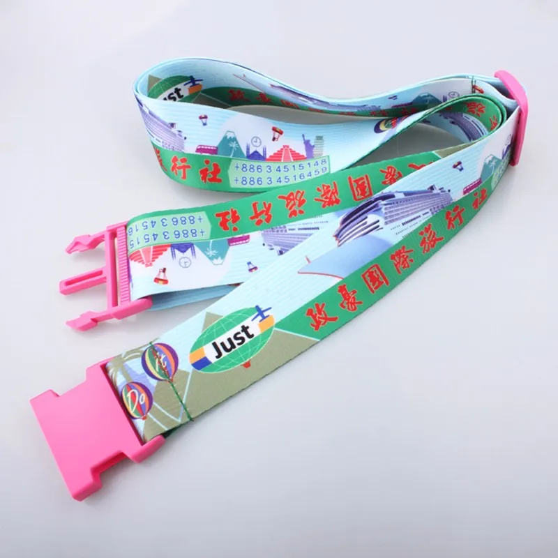 Private label Stylish Luggage Strap Polyester Sublimation Travel Belt Webbing Top Quality