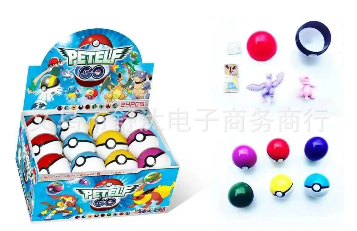 Hot Selling Anime Character 6 Cm Plastic Ball With Cartoon Ball Figure Toy Inside Capsule Toy