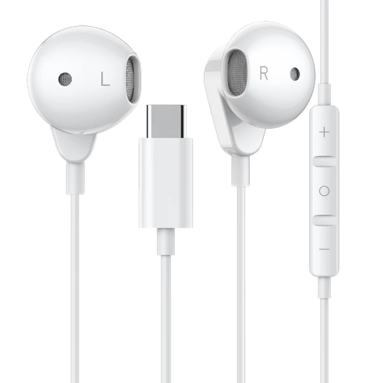 Type-c Headphones Headset USB-C Earphone For Samsung LG Huawei Xiaomi High Quality wired earbuds for microphone