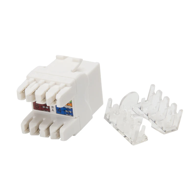 High Quality Network cat5e cat6 Cat6a utp keystone jack module 180 degree Ethernet Cat 5e Cat 6 Cat 6a 8p8c Rj45 Keystone jack