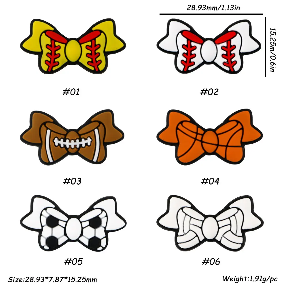 DIY Jewelry Food Grade Pendants Chew Basketball Game Gift Beaded Pen Silicone NFL American Football Sports Bow Focal Beads