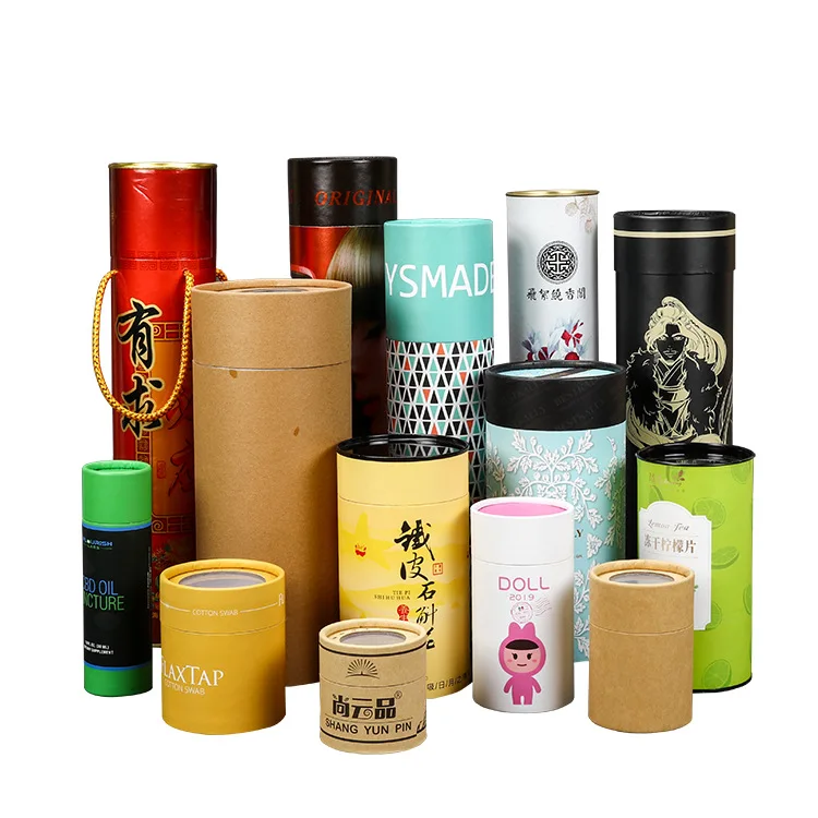 Custom Essential Oil Packaging Paper Tube For Cosmetic Packaging OEM Cylinder Box Packaging for Essential Oil bottle